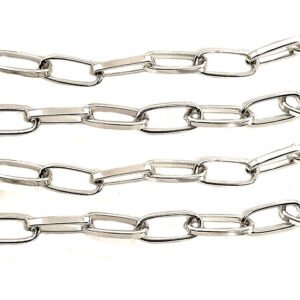 Catena in Alluminio Modello Ovale Silver 8x19mm (CTAL055-S)