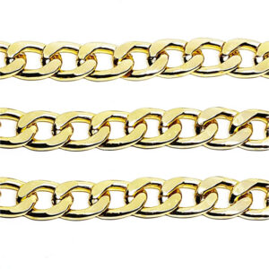 Catena in Alluminio Grumette 12x15mm Oro (CTAL004-O)