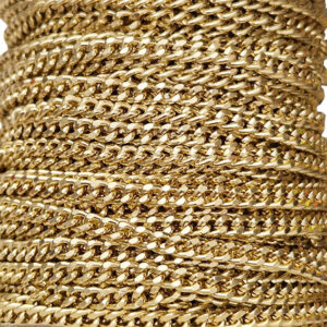 Catena in Alluminio Piatta Sottile Oro 0,35x0,45mm (CTAL023-O)