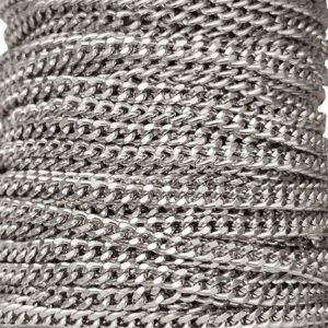 Catena in Alluminio Piatta Sottile Silver 0,35x0,45mm (CTAL023-S)