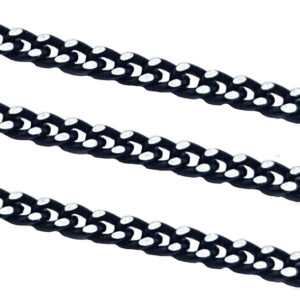Catena in Alluminio Piatta Nera 3,5x4,5mm
