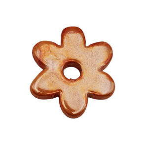 Componente di Ceramica Greca Fiore Arancio 48,5mm (CRG1064-023)