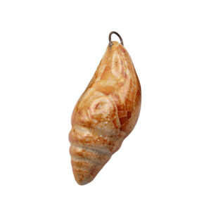 Componenti in Ceramica Greca Conchiglia Lumaghino Arancio 24x47mm (CRG424-3999AR)