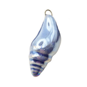 Componenti in Ceramica Greca Conchiglia Lumaghino Azzurro 24x47mm (CRG424-3999AZ)