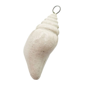 Componenti in Ceramica Greca Conchiglia Lumaghino Bianco 24x47mm (CRG424-3999BN)