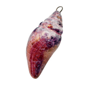 Componenti in Ceramica Greca Conchiglia Lumaghino Rosso Fragola 24x47mm (CRG424-3999RS)