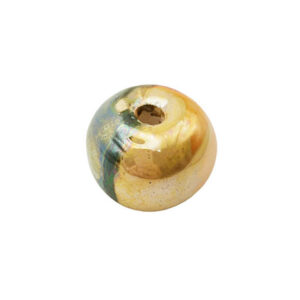 Perle di Ceramica Greca Arancio e Verde Mare 22mm (CRG081-0114)