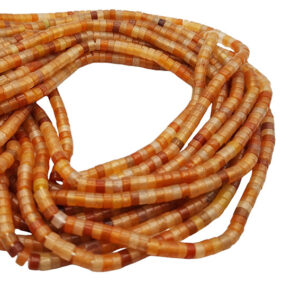Pietre Rondelle di Agata Striate Color Ambra 2,5x5mm (PTAG098)