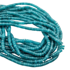 Pietre Rondelle di Agata Striate Color Blu Prussia 2,5x5mm (PTAG101)