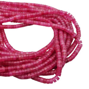 Pietre Rondelle di Agata Striate Color Fucsia 2,5x5mm (PTAG100)