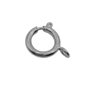 Chiusure in Ottone Moschettone Tondo Silver 14mm