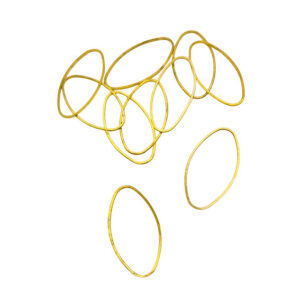 Componenti in Ottone Cerchi Chiusi Ovali Oro 22x40mm