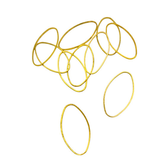 Componenti in Ottone Cerchi Chiusi Ovali Oro 22x40mm