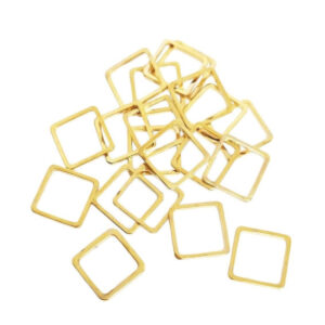 Componenti in Ottone Chiusi Quadrati Oro 12mm