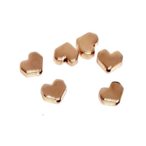 Ematite a Pezzi Modello Cuori Squadrati Oro Rosa 5x6mm (EMCR008-R)