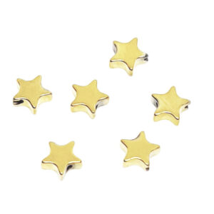 Ematite a Pezzi Modello Stelle Colore Oro 6x6mm (EMST009-O)