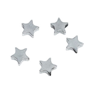 Ematite a Pezzi Modello Stelle Colore Argento 6x6mm (EMST009-A)