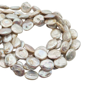 Perle di Fiume Naturali Ovali piatte 15x18mm circa (PRFBR081)