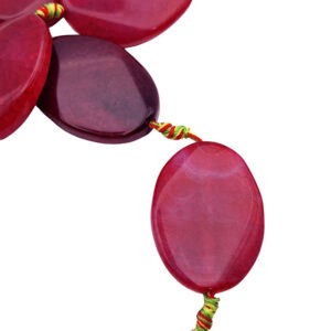 Pietre di Agata Con Foro Passante Fucsia Striata 30x40mm Circa (PTAG108)