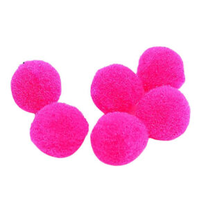 Palline Pom Pom Colore Fucsia 10mm