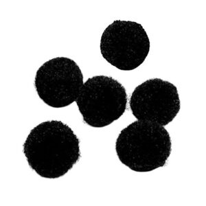 Palline Pom Pom Colore Nero 10mm