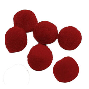 Palline Pom Pom Colore Rosso 10mm