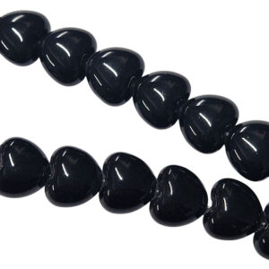 Pietre in Ceramica a Forma di Cuore Nero 15mm (PTRCR014-NR)