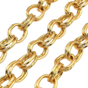 Catena in Alluminio Torcion e Liscia Oro 2,5x16x22mm (CTAL022-O)