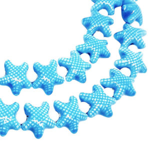 Pietre in Ceramica a Forma di Stella 20mm Azzurre