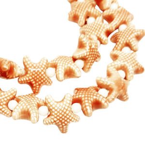 Pietre in Ceramica a Forma di Stella 20mm Corallo