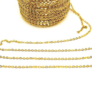 Catena in Acciaio Sottile Oro 0,40mm