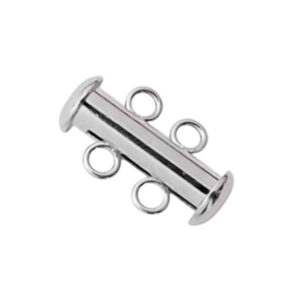 Chiusure in Ottone Baionetta Multi Filo Argento 15x10mm (CHSOT059-A)