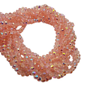 Cipollotti in Vetro Rosa Crystal Brillante AB 3x4mm (CPL208AB)