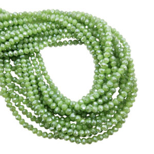 Cipollotti in Vetro Verde Giada Scuro AB 3x4mm (CPL193)