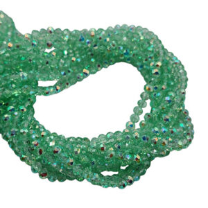 Cipollotti in Vetro Verde Giada Crystal Brillante AB 3x4mm (CPL206AB)