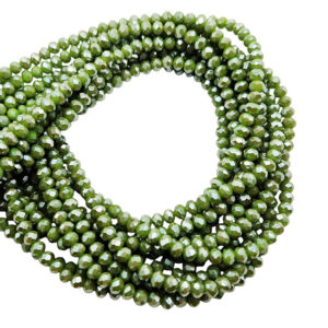 Cipollotti in Vetro Verde Oliva AB 3x4mm (CPL066AB)