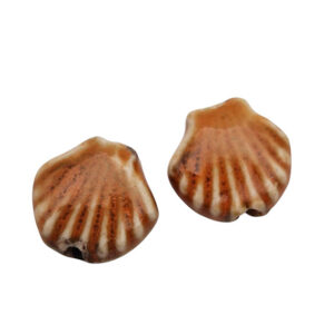 Componenti in Ceramica Conchiglie Colore Arancio 13x15mm (CMC200-AR)