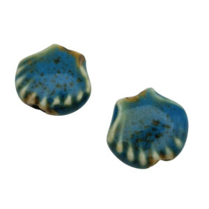 Componenti in Ceramica Conchiglie Colore Azzurro 13x15mm (CMC200-BL)