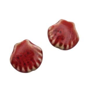 Componenti in Ceramica Conchiglie Colore Rosso 13x15mm (CMC200-RS)