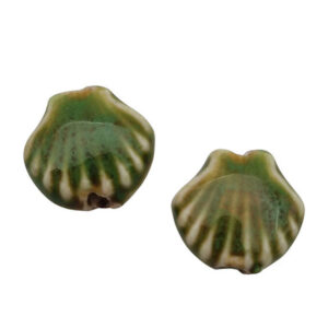 Componenti in Ceramica Conchiglie Colore Verde 13x15mm (CMC200-VD)