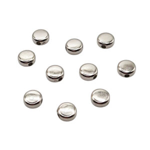Distanziatori in Ottone a forma di Dischetto Argento 6mm