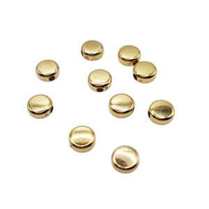 Distanziatori in Ottone a forma di Dischetto Oro 6mm