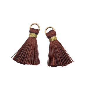Tassel in Seta Marrone 25mm (NPST001-MR)