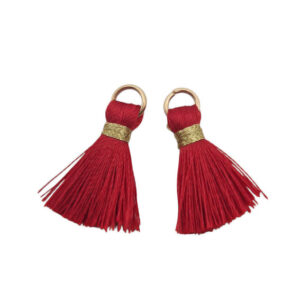 Tassel in Seta Rosso 25mm (NPST001-RS)