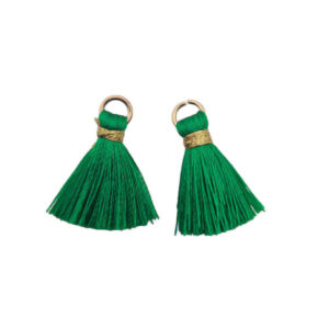 Tassel in Seta Verde Bottiglia 25mm (NPST001-VDB)