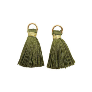 Tassel in Seta Verde Militare 25mm (NPST001-VM)
