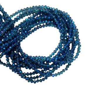 Cipollotti in Vetro Blu di Prussia Crystal AB 3x4mm (CPL008AB)