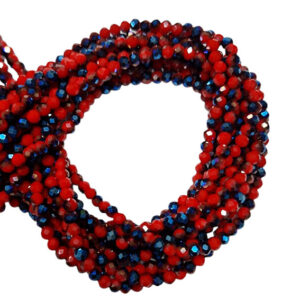 Cipollotti in Vetro Rosso Blu Metal 3x4mm (CPL315)
