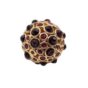 Componenti in Ottone Distanziatori su base Oro con Pietre Incastonate e Strass 20mm (CMOT033)