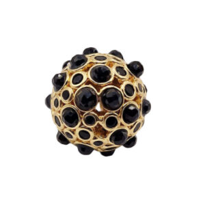 Componenti in Ottone Distanziatori su base Oro con Pietre Incastonate e Strass 20mm (CMOT035)